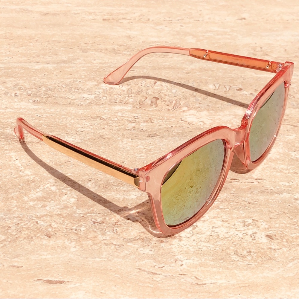 NEW Pink & Mirror Lense Sunglasses UV Protection - Picture 5 of 8